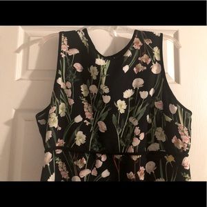 Victoria Beckham for Target - 2X - like new Black Floral Sleeveless Dress